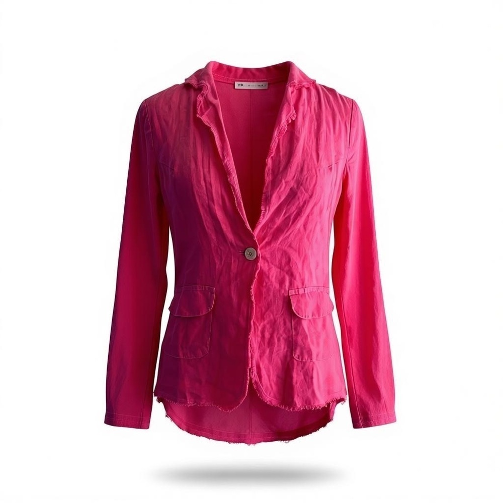 NWT Stark X Pink Linen Single Button Blazer Sz S Professional Career Elle Woods